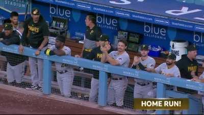 [Highlight] [Highlight] Jack Suwinski's 3-run homer gives the Pirates a 4-0 lead in the fourth over the Dodgers.