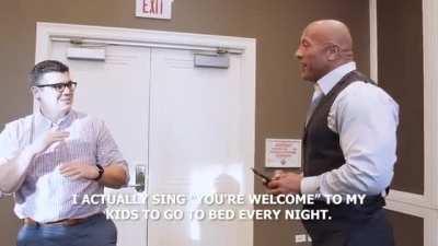 Fathers will do anything to help each other out! Love you rock