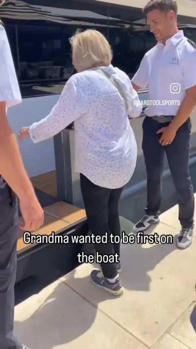 Grandma wanted to be first