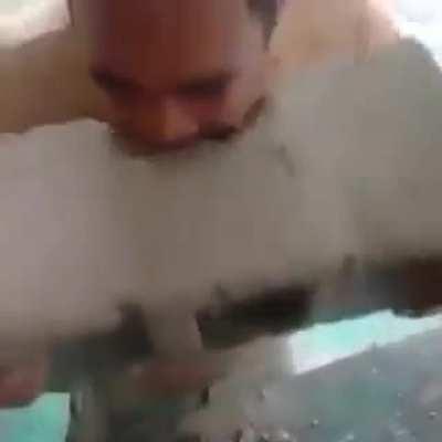 Unc eating tf outta that brick 😋🍽🧱