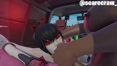 Futa Kiara cumming in Tsuki's mouth (Scarecraw)