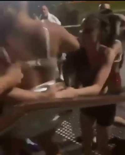 Aussie lads beat the fuck out of a group of lasses cause one of there friends hit one of them