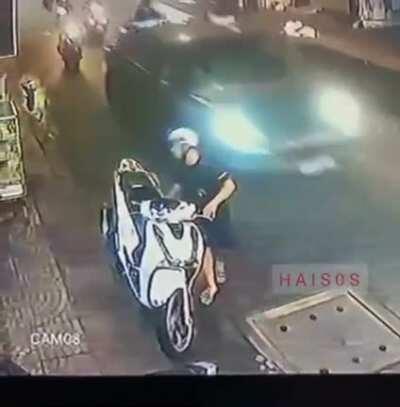 Threatening a random guy in his workplace