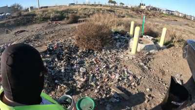 Over the weekend, I cleaned up this massive illegal dumping site in California. It took me 2 days, resulting in a total of 76 bags. My next goal is to revitalize the soil and get some native plants growing.
