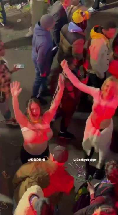 Tits for beads at Mardi Gras!