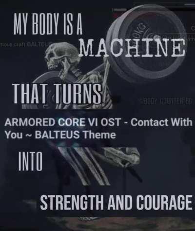 Even an *Augmented* Human spirit can be Indomitable | From Armored Core Ravenposting (Shick Nitro Edition) on Facebook