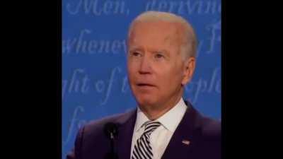 Watch Biden die inside when Trump started talking about Climate change