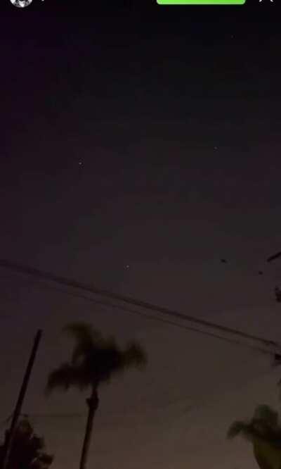 Tonight in Long Beach, CA. Lanterns or UFOs?