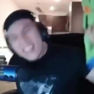 The regret in his face is priceless