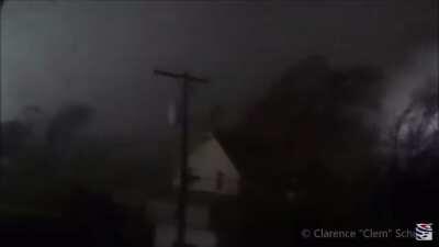 Man records tornado as it destroys his house and entire neighborhood.
