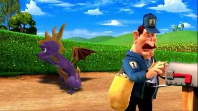 Spyro teases mailman