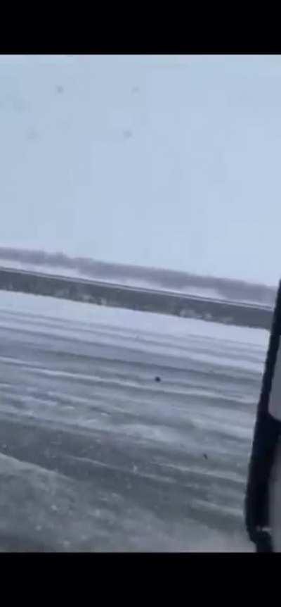 Driving way too fast for conditions. ( I-90 Northbound Wisconsin)