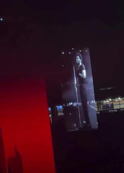 Abel getting emotional tonight performing a song