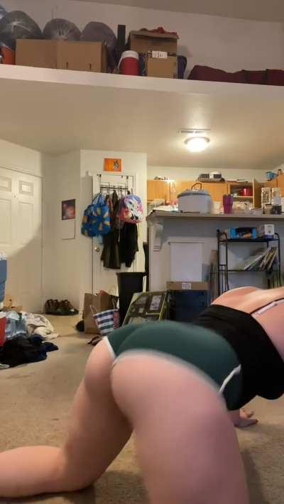 Twerking instead of packing lol