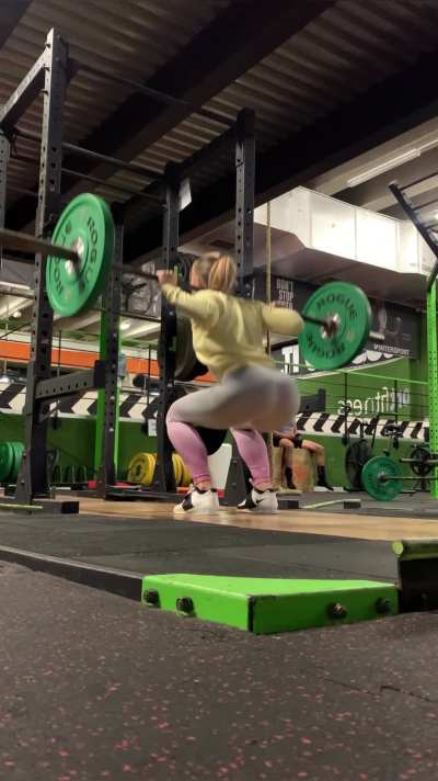 Warming up for heavier squats.