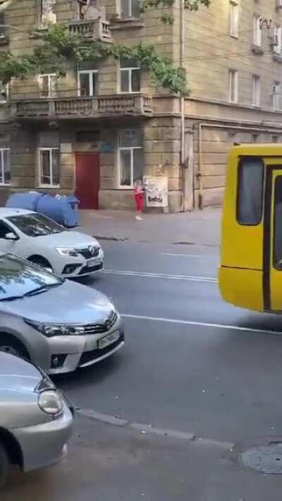 HMB while I stop traffic naked