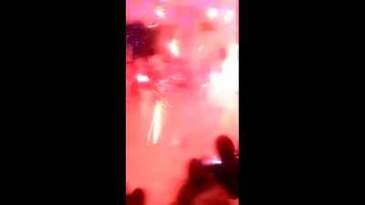 The pyrotechnics were great for an elementary school..