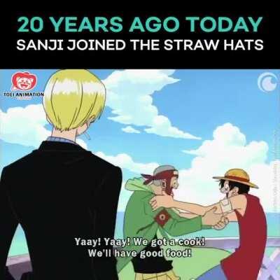 Sanji joined the Straw Hats 20 years ago today