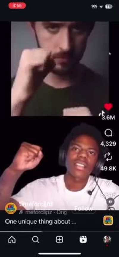 Ishowspeed getting rickrolled.