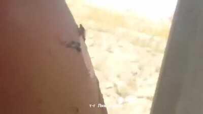 Accidental propellant ignition causes a cook-off in an Iraqi T-72 / x-post r/combatfootage