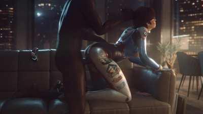 D.Va getting pounded doggystyle