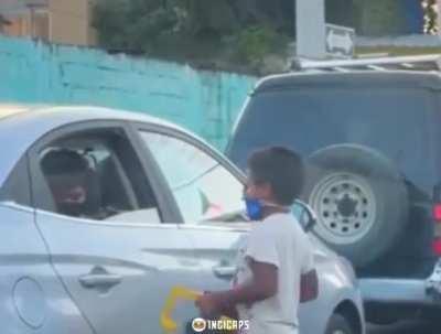 Fortunate kid meets the unfortunate kid