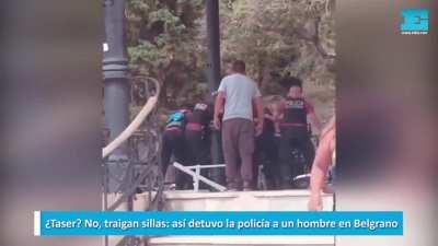 Who needs taser guns whey you have chairs