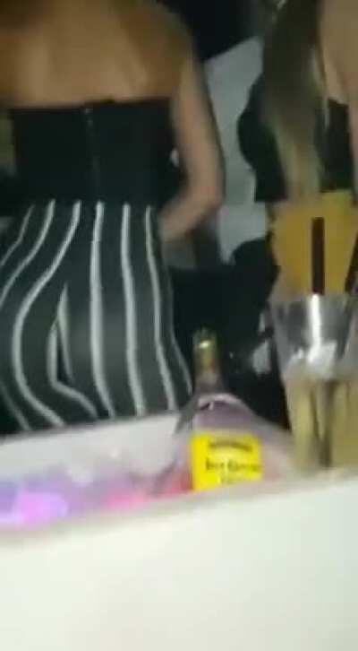 Hot Blonde With Big Ass In A Disco