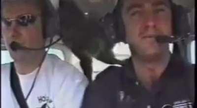 dog floating mid flight