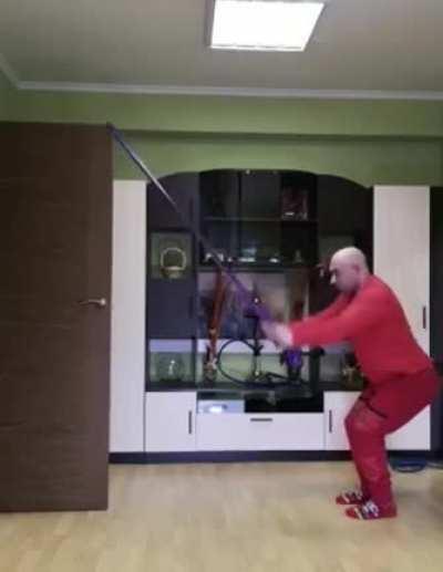 WCGW while doing exercise ON A DOOR !!