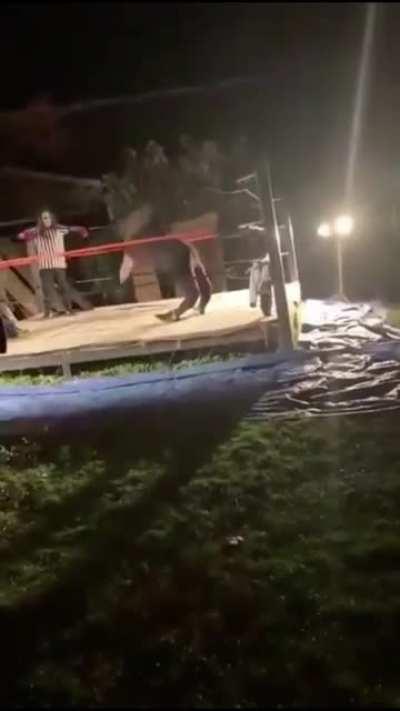 Well that's a Backyard Wrestling entrance I won't ever forget