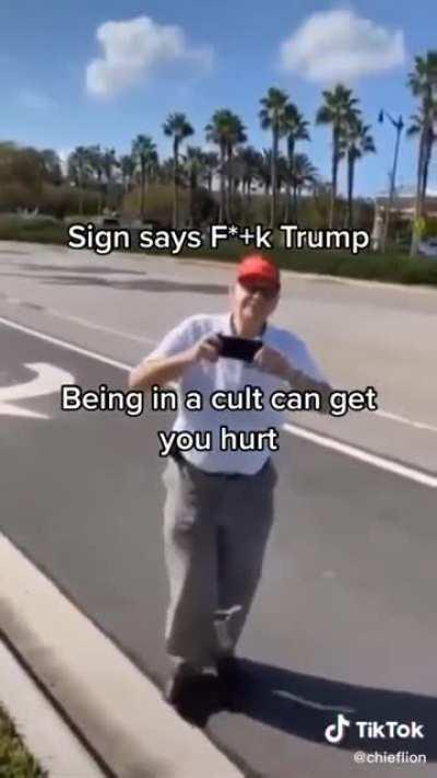 Trump Supporter Goes Out Of His Way To Cause Problems