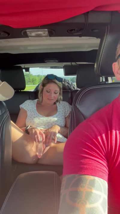 He drives, I play☺️