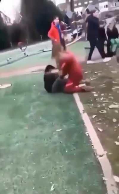 Red dress beat that ass