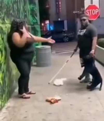 Loser city non blind person.