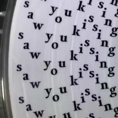 The Zoetrope effect on Vinyl.