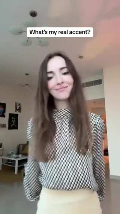She doesn't know her real accent