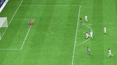 Scored a free goal because their goalkeeper was busy wrestling with my Fernandez