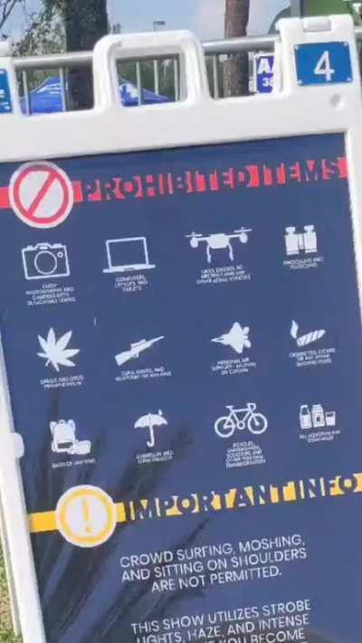 This is the Society we live in, where you can't even bring your emotional (Air) Support stop the Venue 