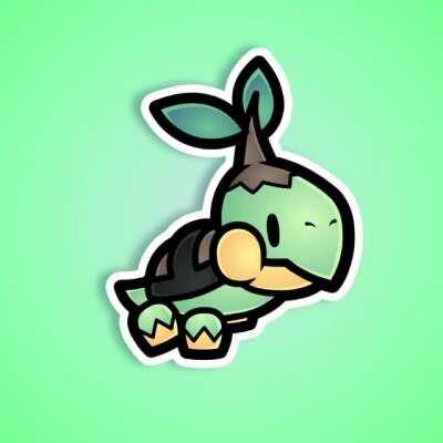 A Paper Turtwig strolling