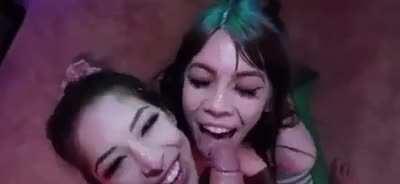 Leda Elizabeth and Harlowe Blue want some cum