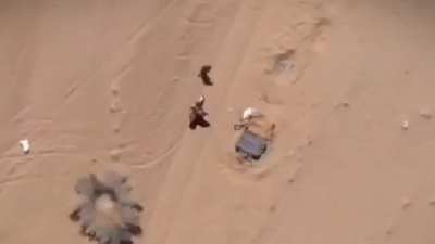 The Yemeni army uses drones to drop grenades on the Houthis in Marib.