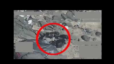 Saudi Air Force bombs Houthi position in Yemen/Niham Sana'a (interrupted lunch time) Date unknown