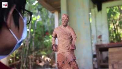 Carving Wood - Lionel Messi