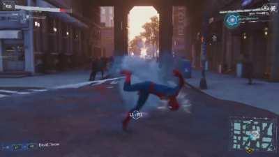 [Marvel's Spider-Man] Tried to stop a car during a car chase, except the car was not moving