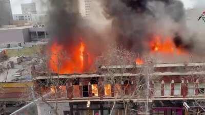 Massive fire burning in downtown San Jose, California | January 7 2021