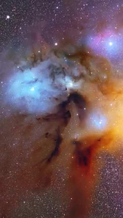 I used 3 cameras, 3 lenses and a telescope to zoom into Rho Ophiuchi!