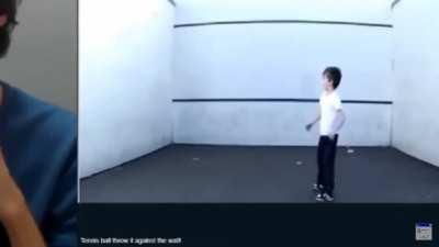 Tennis ball, throw it against the wall