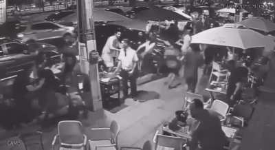 In Brazil, a group of CrossFitters jogged past a restaurant, causing (for some reason) patrons to immediately assume they were running away from something...