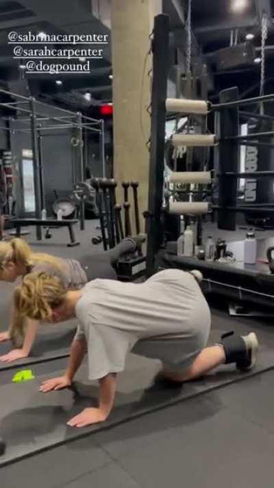 Working out with Sarah